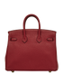 Birkin 25 In Togo Rouge Grenat, &pound;16,000, Handbags, Burgundy, Leather, Back view